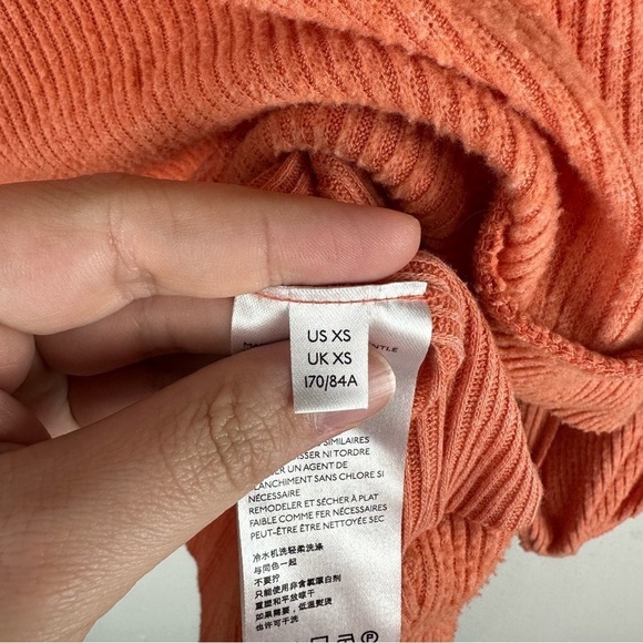 We The Free Orange Main Squeeze Hacci Long Sleeve Top Size XS - Picture 5 of 7